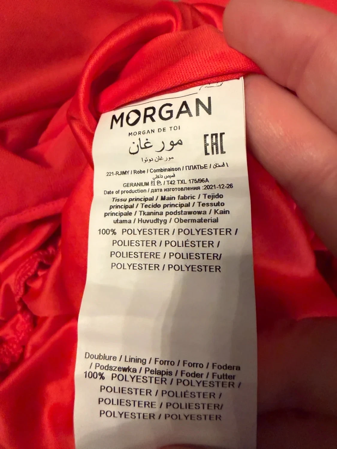Vestido Morgan T42 coral con volantes y espalda calada en perfecto estado – photo 7
